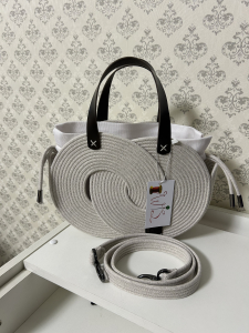 Фото из отзыва к Шнур плетёный 5 мм лён с сердечником