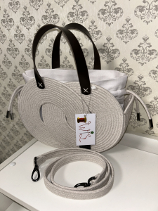 Фото из отзыва к Шнур плетёный 5 мм лён с сердечником