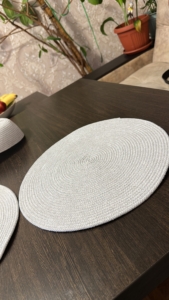 Фото из отзыва к Шнур вязаный 5 мм серый пепельный с сердечником