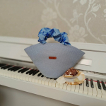 Фото из отзыва к Шнур вязаный 5 мм голубой с сердечником