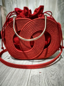 Фото из отзыва к Шнур вязаный 5 мм красный с сердечником