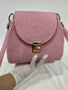 Фото из отзыва к Шнур вязаный 5 мм розовый светлый с сердечником