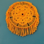 Фото из отзыва к Трёхпрядная веревка 3 мм, горчичный светлый