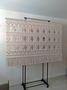 Фото из отзыва к Шнур плетёный 5 мм песочный с сердечником