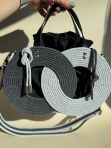 Фото из отзыва к Шнур плетёный 5 мм серый светлый с сердечником