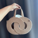 Фото из отзыва к Шнур плетёный 5 мм песочный с сердечником