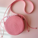 Фото из отзыва к Шнур плетёный 5 мм розовый персик с сердечником