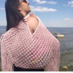 Фото из отзыва к Шнур плетёный 3 мм пудровый с сердечником