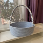 Фото из отзыва к Шнур вязаный жёсткий 8 мм голубой с сердечником