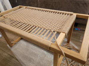 Фото из отзыва к Шнур плетёный 5 мм джутовый цвет с сердечником