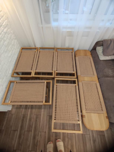 Фото из отзыва к Шнур плетёный 5 мм джутовый цвет с сердечником