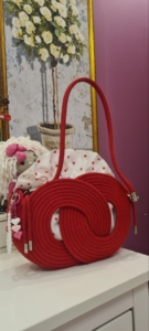 Фото из отзыва к Шнур вязаный жёсткий 8 мм красный с сердечником