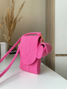 Фото из отзыва к Шнур плетёный 5 мм розовый яркий с сердечником