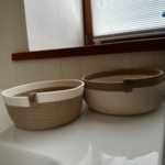 Фото из отзыва к Шнур вязаный 5 мм бежевый с сердечником