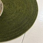 Фото из отзыва к Шнур вязаный 5 мм хаки (люрекс золото) с сердечником