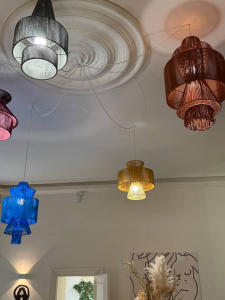 Фото из отзыва к Шнур плетёный 3 мм горчичный светлый с цветным сердечником