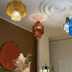 Фото из отзыва к Шнур плетёный 3 мм горчичный светлый с цветным сердечником