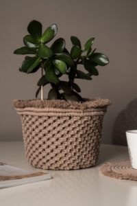 Фото из отзыва к Шнур плетёный 3 мм капучино с цветным сердечником