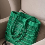 Фото из отзыва к Шнур плетёный 3 мм зелёный лесной с цветным сердечником