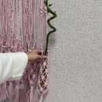 Фото из отзыва к Шнур плетёный 3 мм розовый светлый с цветным сердечником