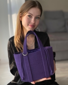 Фото из отзыва к Шнур плетёный 5 мм фиолетовый тёмный с сердечником