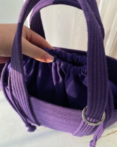 Фото из отзыва к Шнур плетёный 5 мм фиолетовый тёмный с сердечником