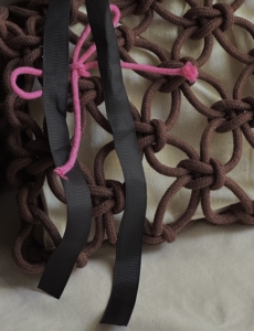 Фото из отзыва к Шнур плетёный 5 мм шоколадно-красный с сердечником