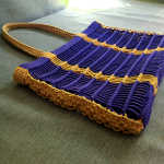 Фото из отзыва к Шнур плетёный 3 мм фиолетовый тёмный с цветным сердечником