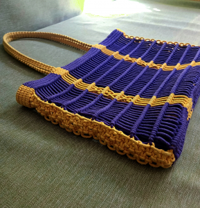 Фото из отзыва к Шнур плетёный 3 мм фиолетовый тёмный с цветным сердечником