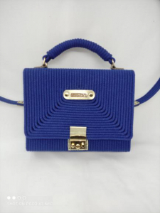 Фото из отзыва к Шнур вязаный 5 мм синий с сердечником