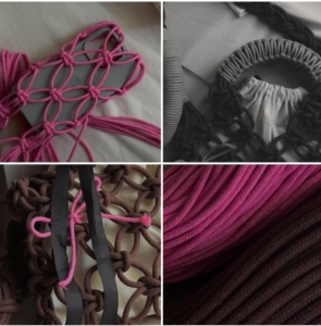 Фото из отзыва к Шнур плетёный 3 мм розовый яркий с цветным сердечником