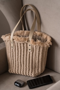 Фото из отзыва к Шнур плетёный 3 мм бежево-жёлтый с цветным сердечником