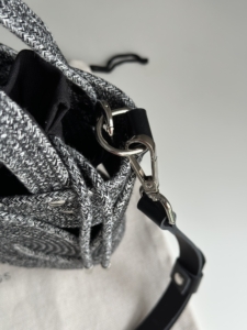 Фото из отзыва к Шнур плетёный 5 мм меланж молочный-чёрный с сердечником