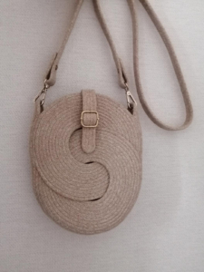 Фото из отзыва к Шнур плетёный 5 мм меланж песочный-капучино с сердечником