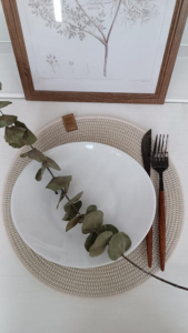 Фото из отзыва к Шнур плетёный 5 мм меланж молочный-шалфей с сердечником