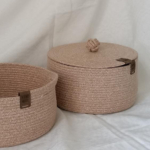 Фото из отзыва к Шнур плетёный 5 мм меланж песочный-капучино с сердечником