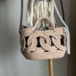 Фото из отзыва к Шнур плетёный 5 мм меланж песочный-капучино с сердечником