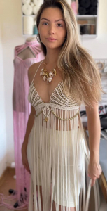 Фото из отзыва к Шнур плетёный 3 мм молочный без сердечника