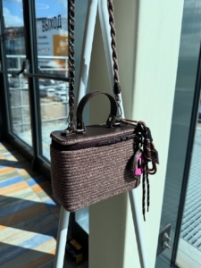 Фото из отзыва к Шнур плетёный 5 мм меланж бежевый-шоколадно-красный с сердечником