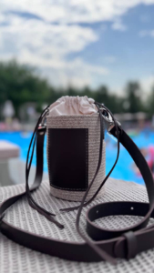 Фото из отзыва к Шнур плетёный 5 мм меланж молочный-капучино с сердечником