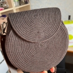 Фото из отзыва к Шнур вязаный 5 мм коричневый тёмный с сердечником