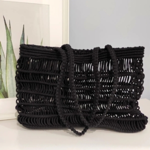 Фото из отзыва к Шнур вязаный 5 мм чёрный с сердечником