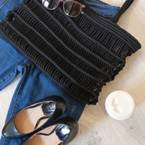 Фото из отзыва к Шнур вязаный 5 мм чёрный с сердечником