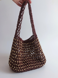 Фото из отзыва к Шнур плетёный 3 мм шоколадно-красный без сердечника