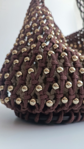 Фото из отзыва к Шнур плетёный 3 мм шоколадно-красный без сердечника