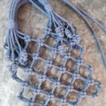 Фото из отзыва к Шнур вязаный 5 мм джинс (люрекс серебро) с сердечником