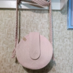 Фото из отзыва к Шнур вязаный 5 мм пудровый с сердечником