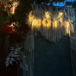 Фото из отзыва к Материалы и видео-урок “Арка макраме 2,2 х 1,6 м”