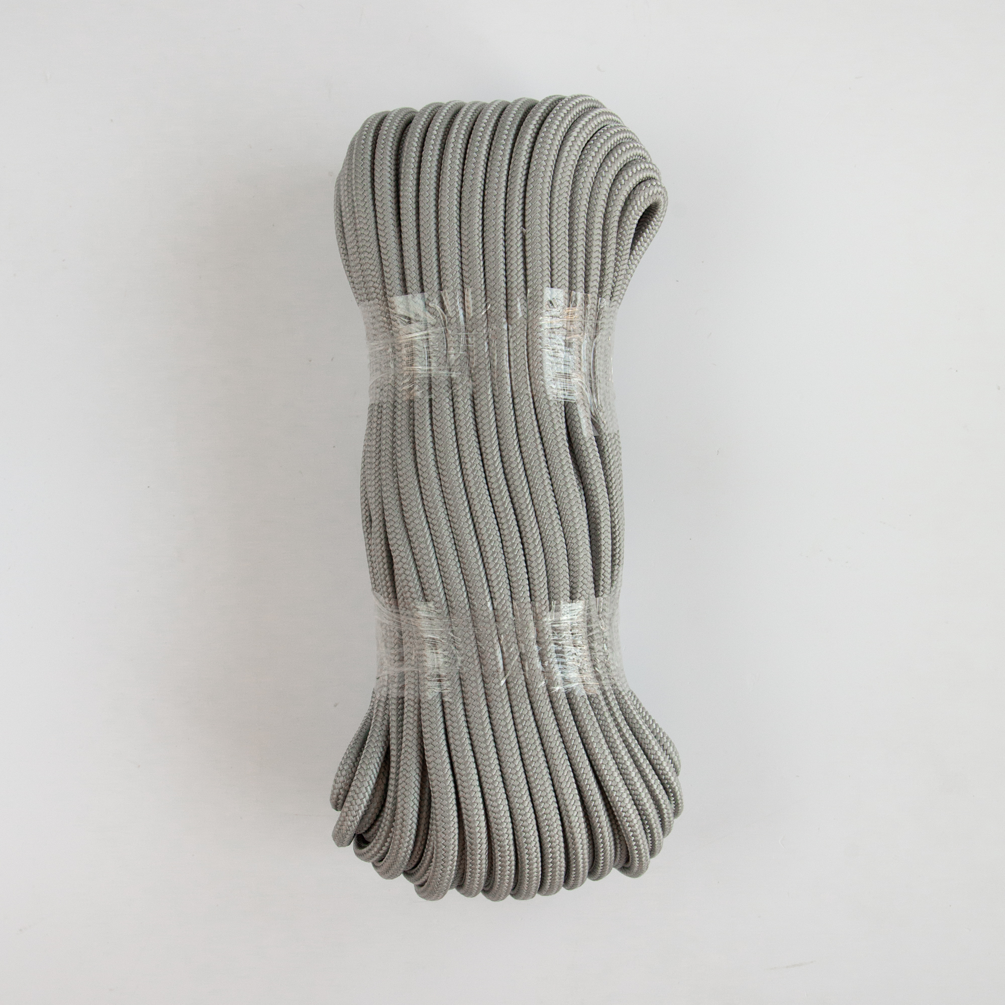 Шнур плетеный 10 мм пп двойной сердечник серый 50 м