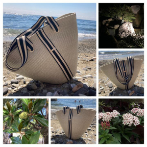 Фото из отзыва к Шнур плетёный 5 мм меланж молочный-шалфей с сердечником